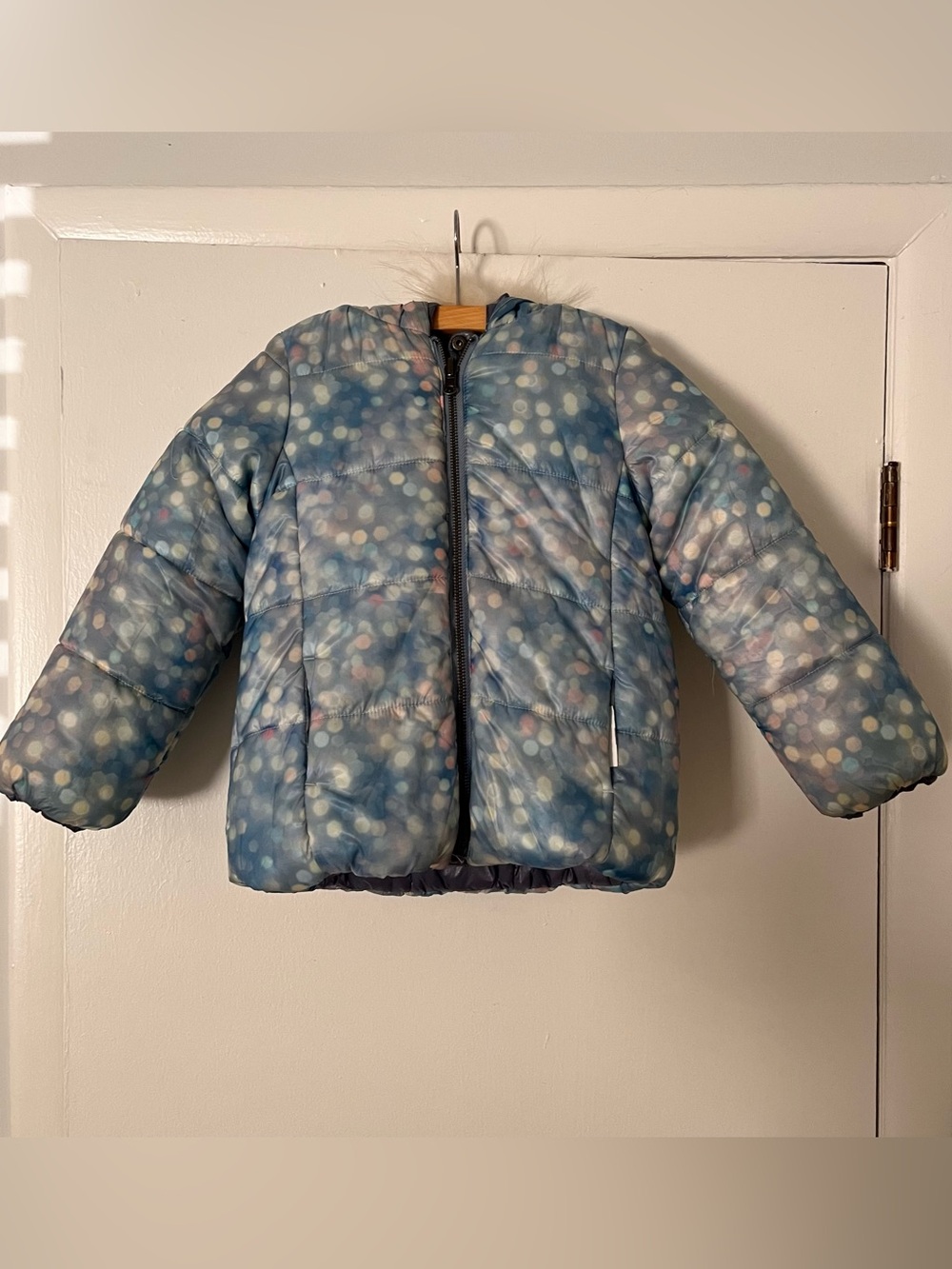 Lili Gaufrette girl’s reversible hooded jacket coat 5